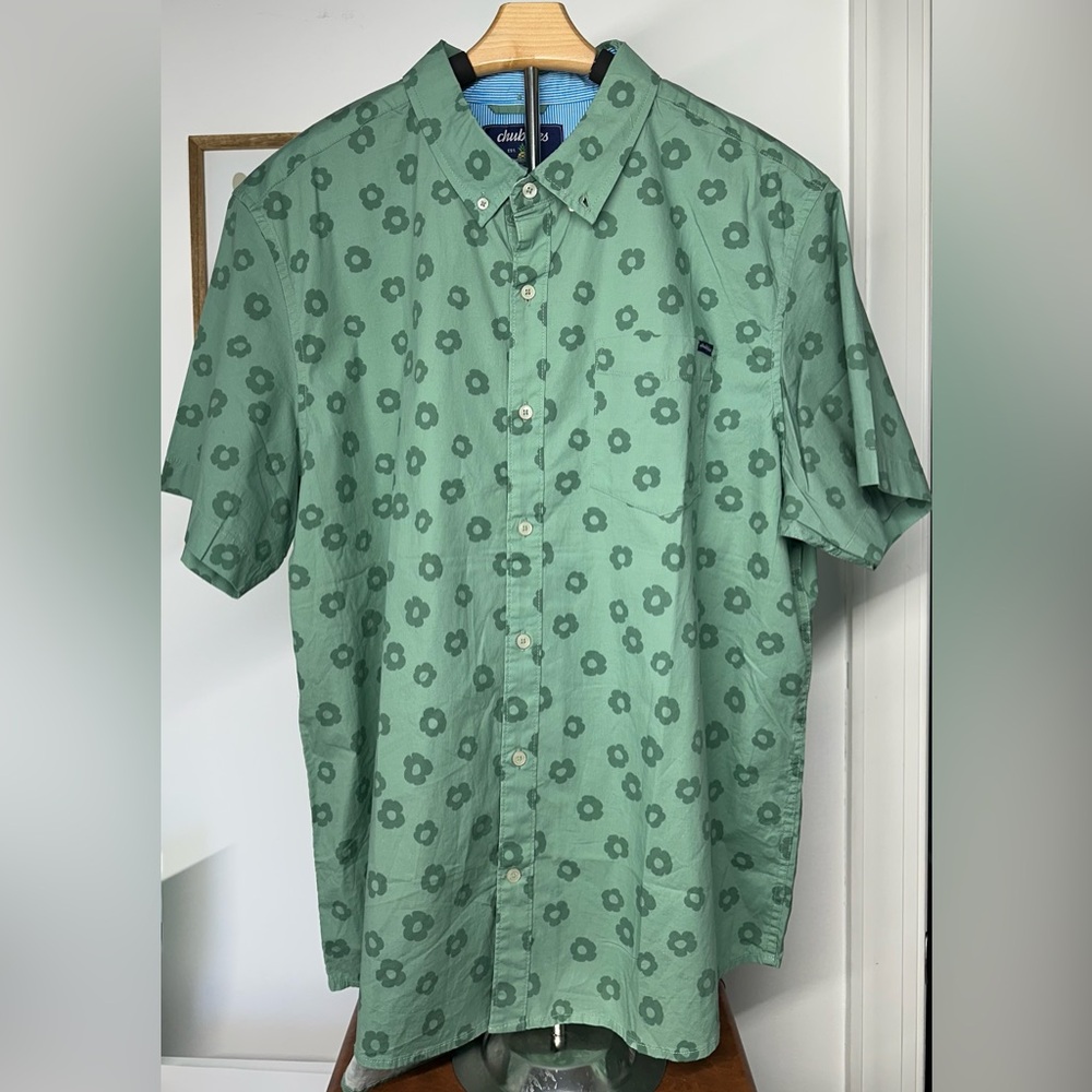 NWOT Chubbies Green Floral Men's Shirt Size XL